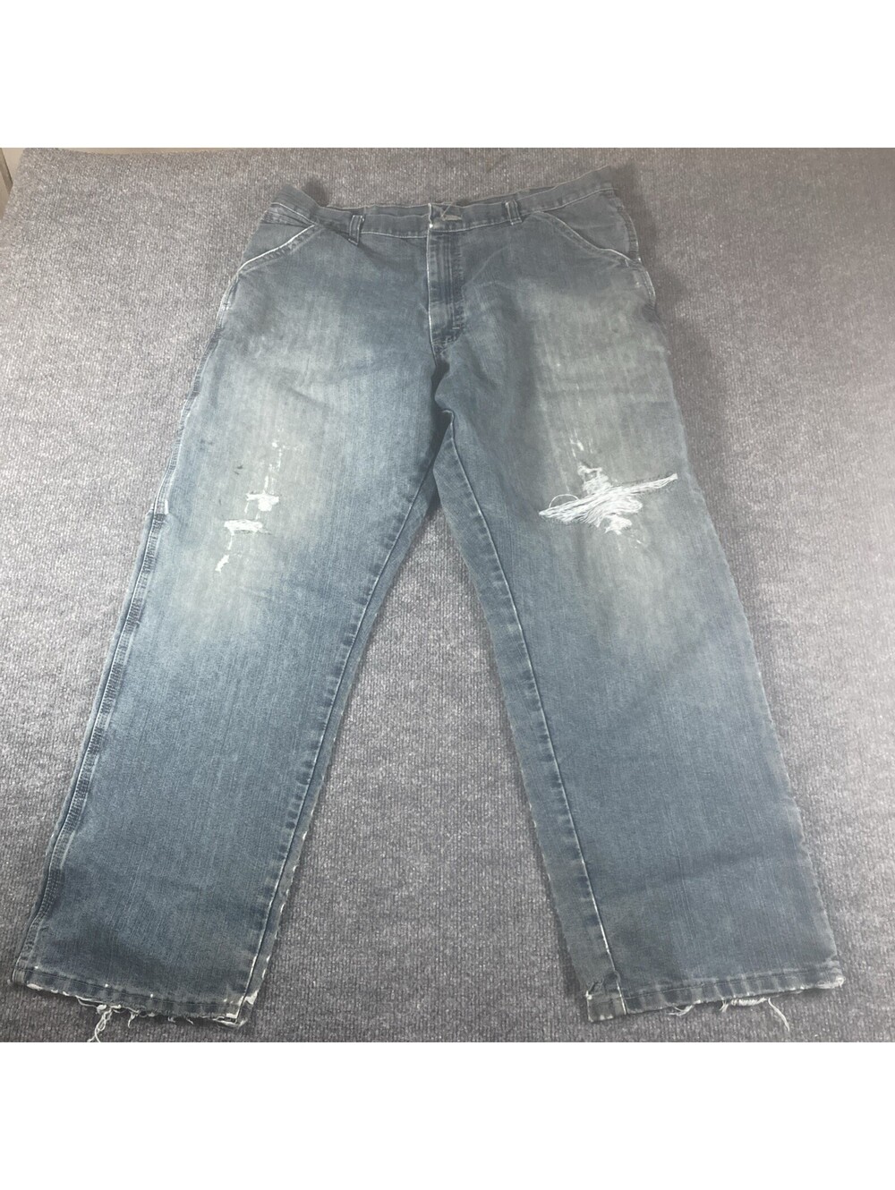 Vintage Y2K Wrangler Carpenter Jeans Men’s Sz 36x30 Blue Distressed Ag